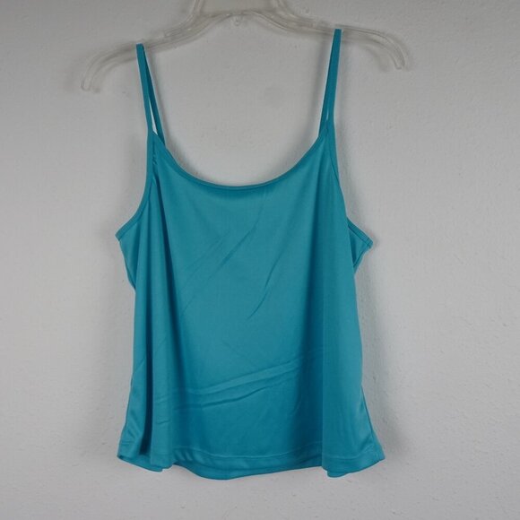 Women's Camisole Tank Top Size L Aqua Blue V-Neck Read Measurements NWOT - Picture 3 of 5